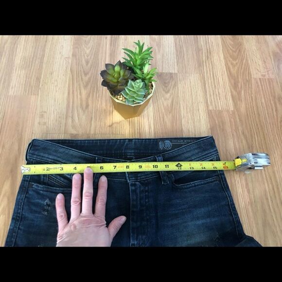 DIESEL 32” Reen Straight Jeans 0677K Dark Wash - Picture 8 of 10